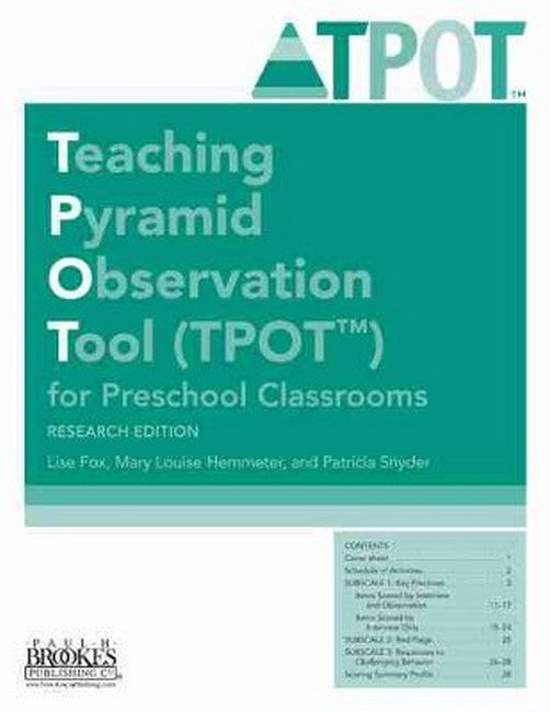 Teaching Pyramid Observation Tool (TPOT (TM)) for Preschool Classrooms