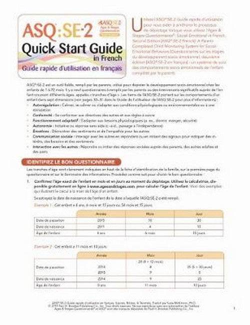 Ages & Stages Questionnaires: Social-Emotional (ASQ:SE-2) Quick Start Gu 2/e