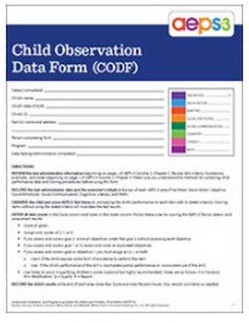 Assessment, Evaluation, and Programming System for Infants and Children (AEPS (R)-3)